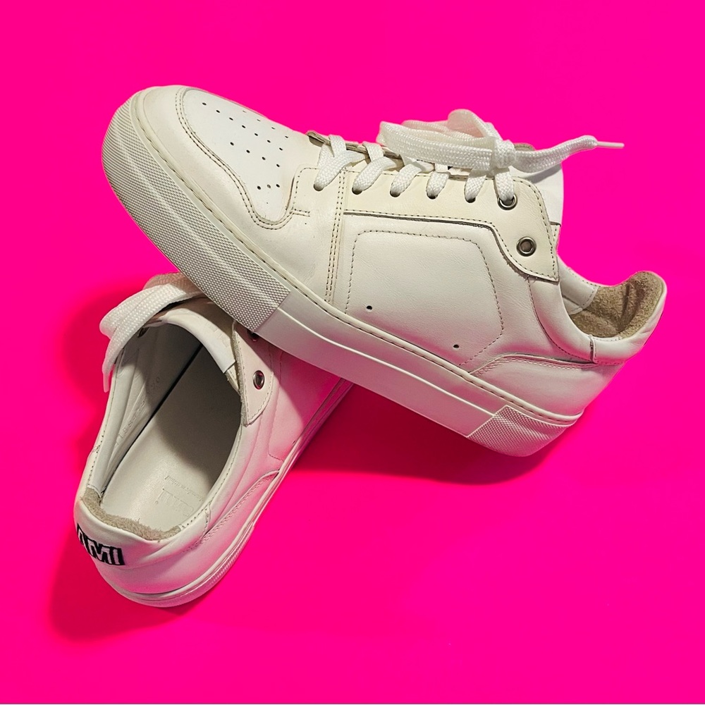 Ami Paris Men’s Mirage Low Top White Leather Sneakers Size 41